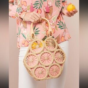 Spartina 449 rattan pink crossbody bag new without tags.